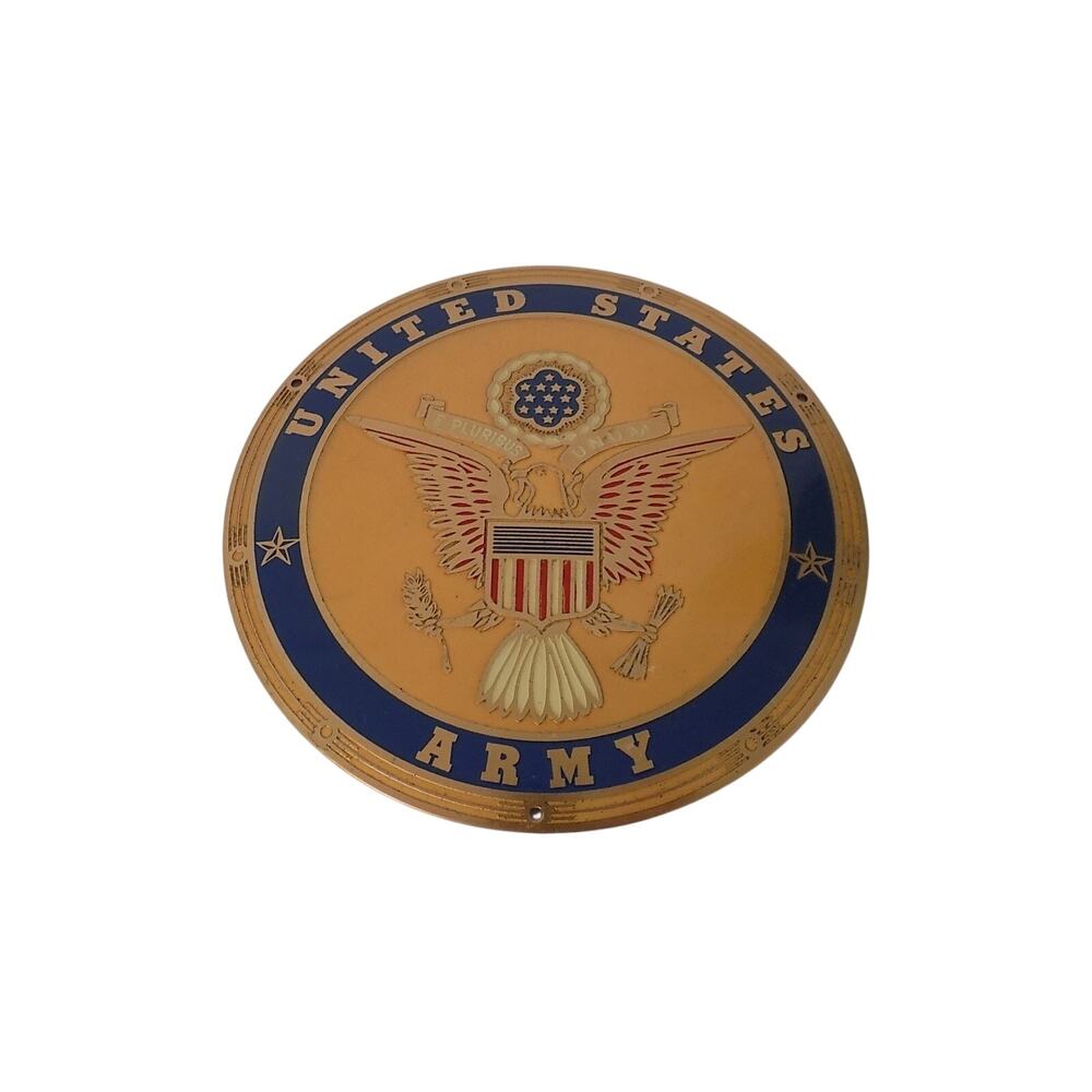 United States Army brass plaque or license plate topper